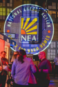 National Energy Action logo projected on to wall at our annual conference