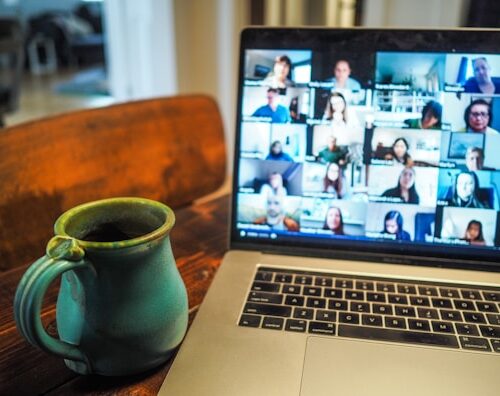 A screen showing people doing one of National Energy Action's training webinars.