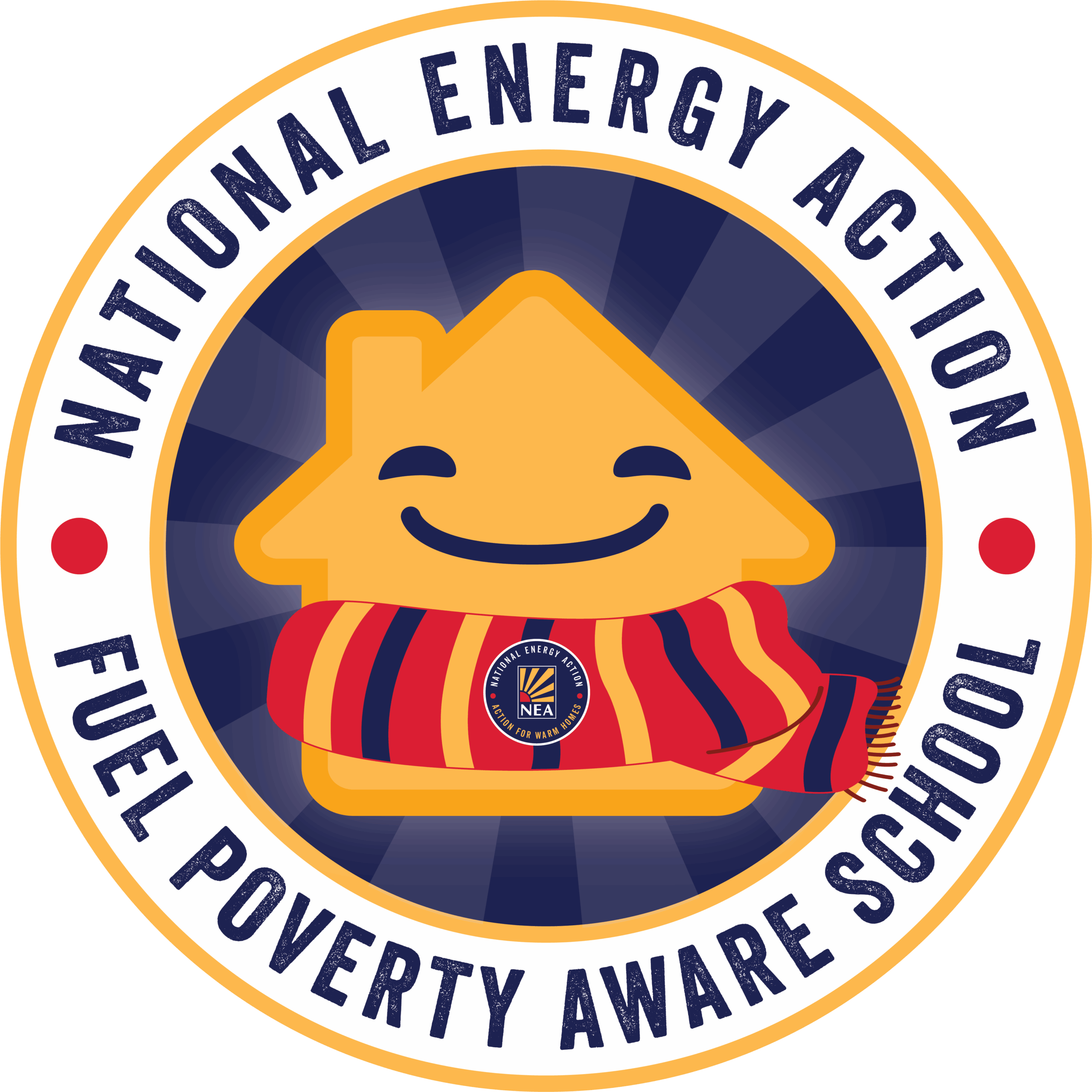Image of National Energy Action's 'Fuel Poverty Aware School' badge.