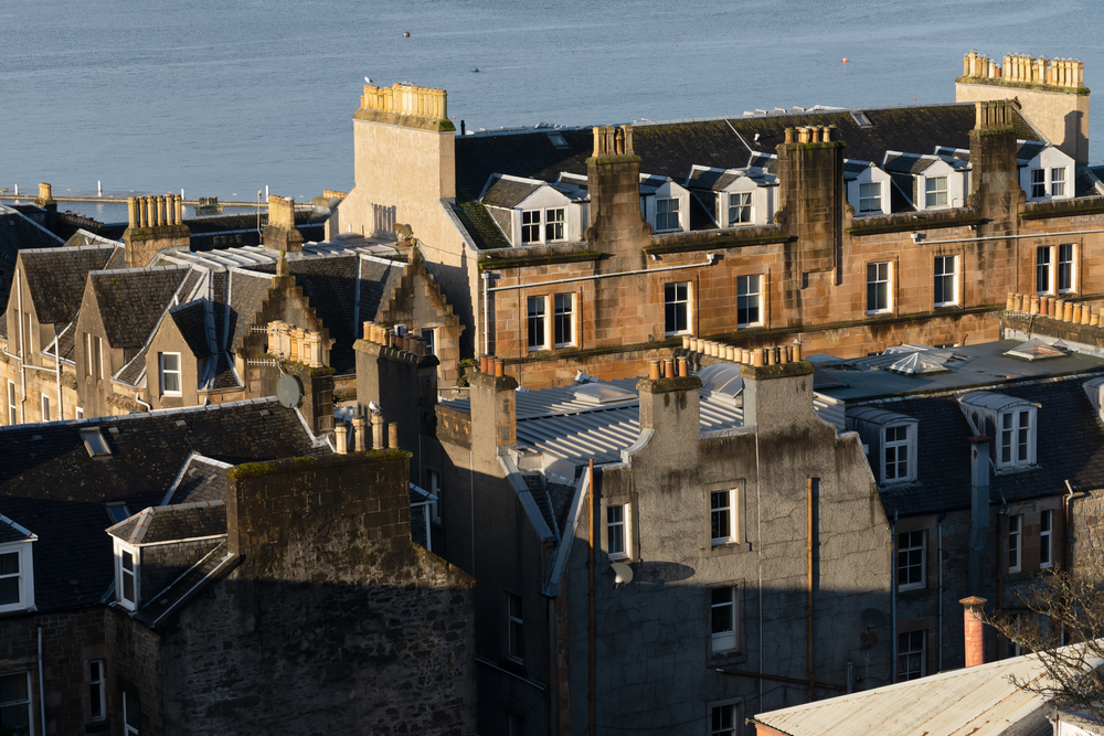 Photo of Edinburgh houses.